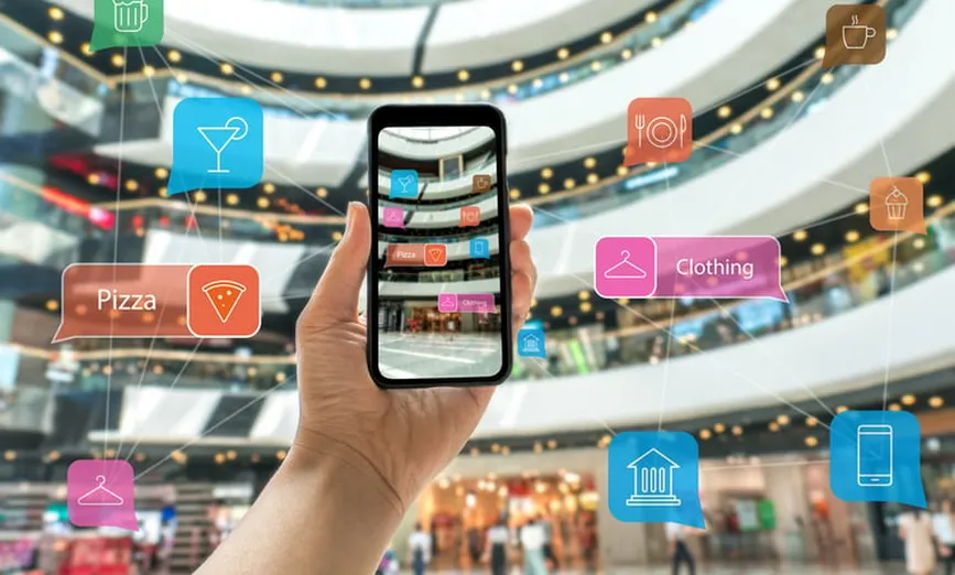 Mobile device retail environment modern